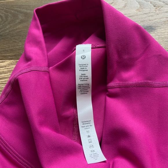 SOLD Lululemon Wunder Under Shorts Ripened Raspberry - Picture 5 of 8